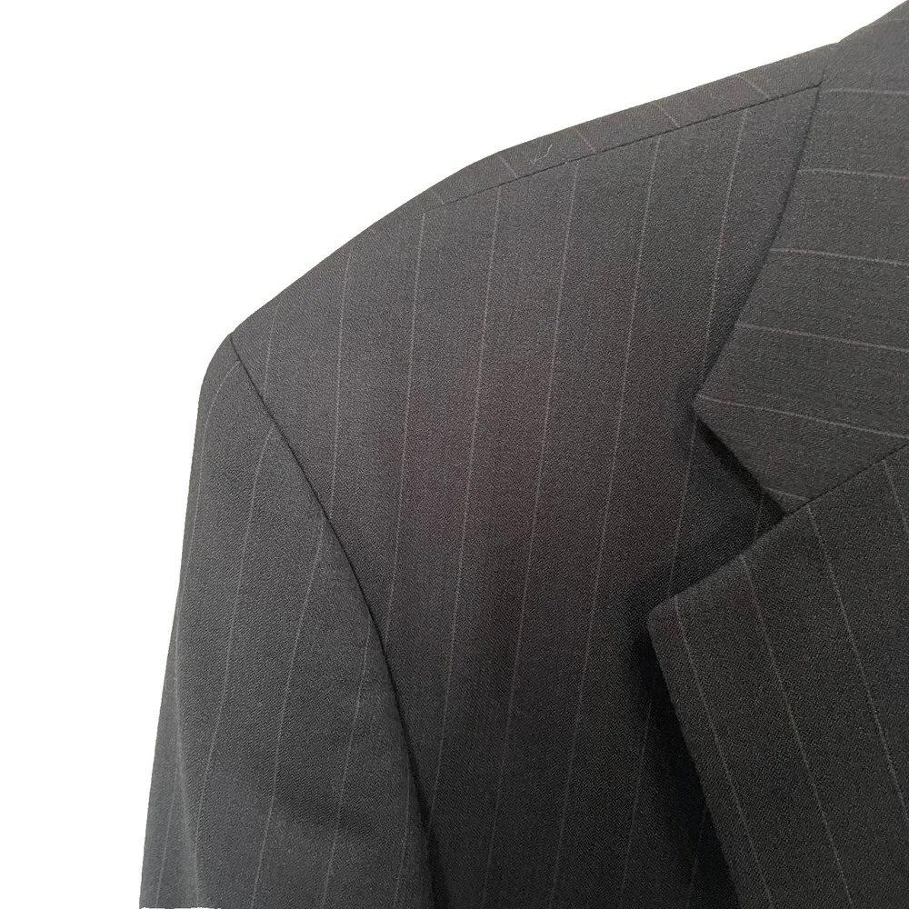Men's Oscar de‎ la Renta Suit (Jacket & Pants Set) Grey Pinstripe 100% wool